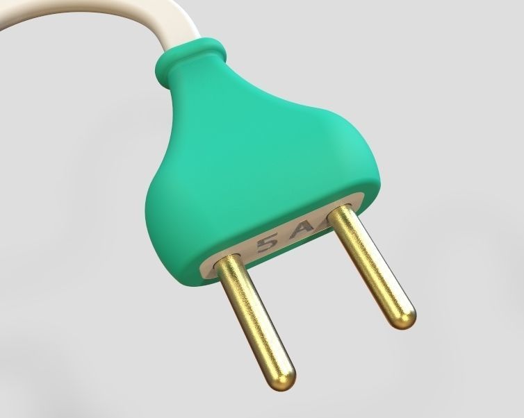AC Power Plug 3D print model_6