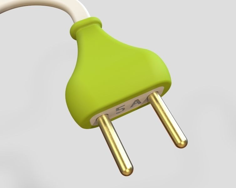 AC Power Plug 3D print model_1