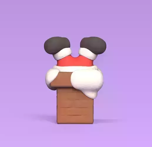 Stuck Santa Claus 3D print model