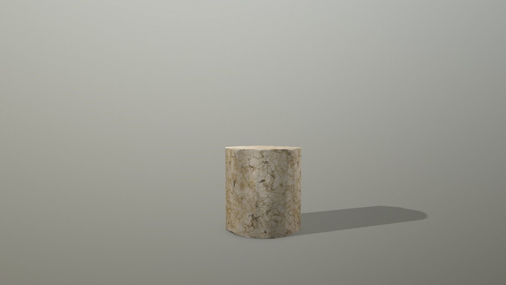 Altar Set stone wall Low-poly 3D model_10