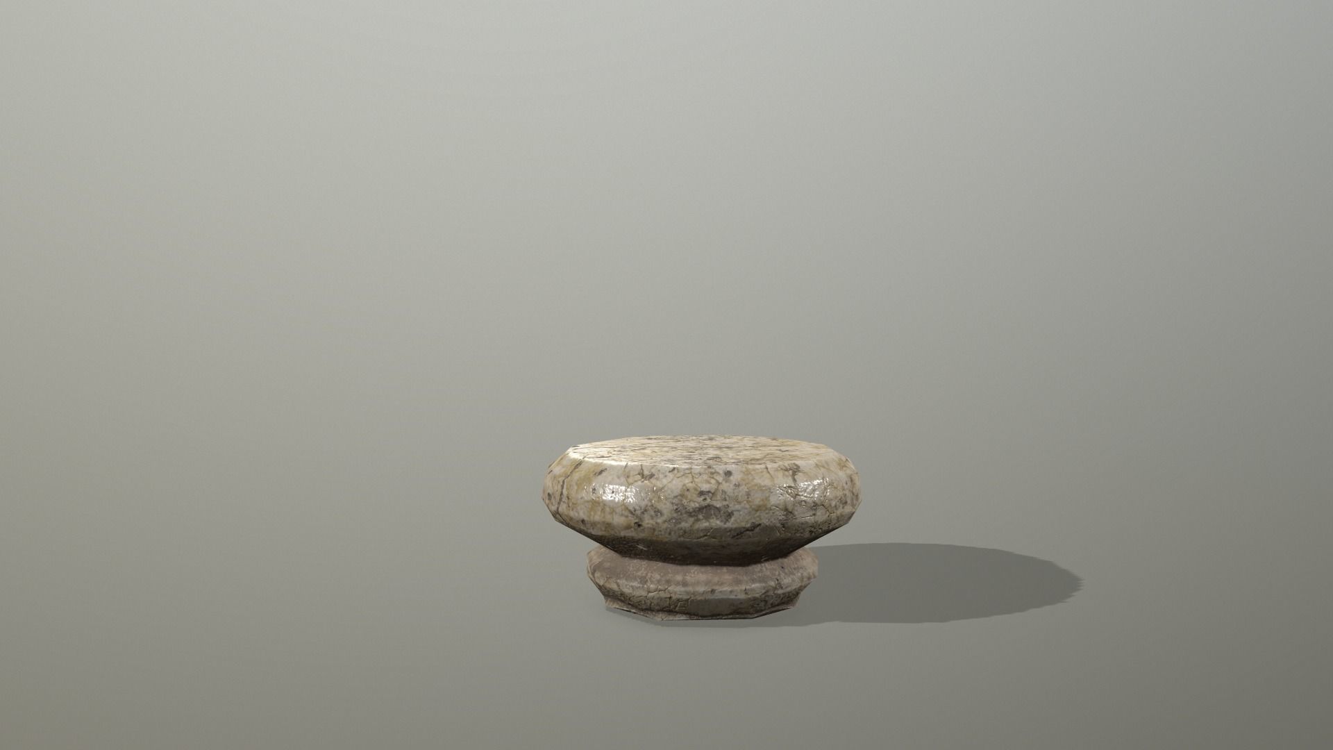 Altar Set stone wall Low-poly 3D model_13