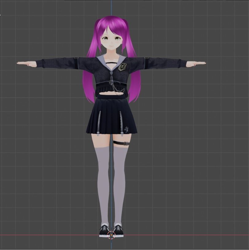 Anime Girl 3D model_8
