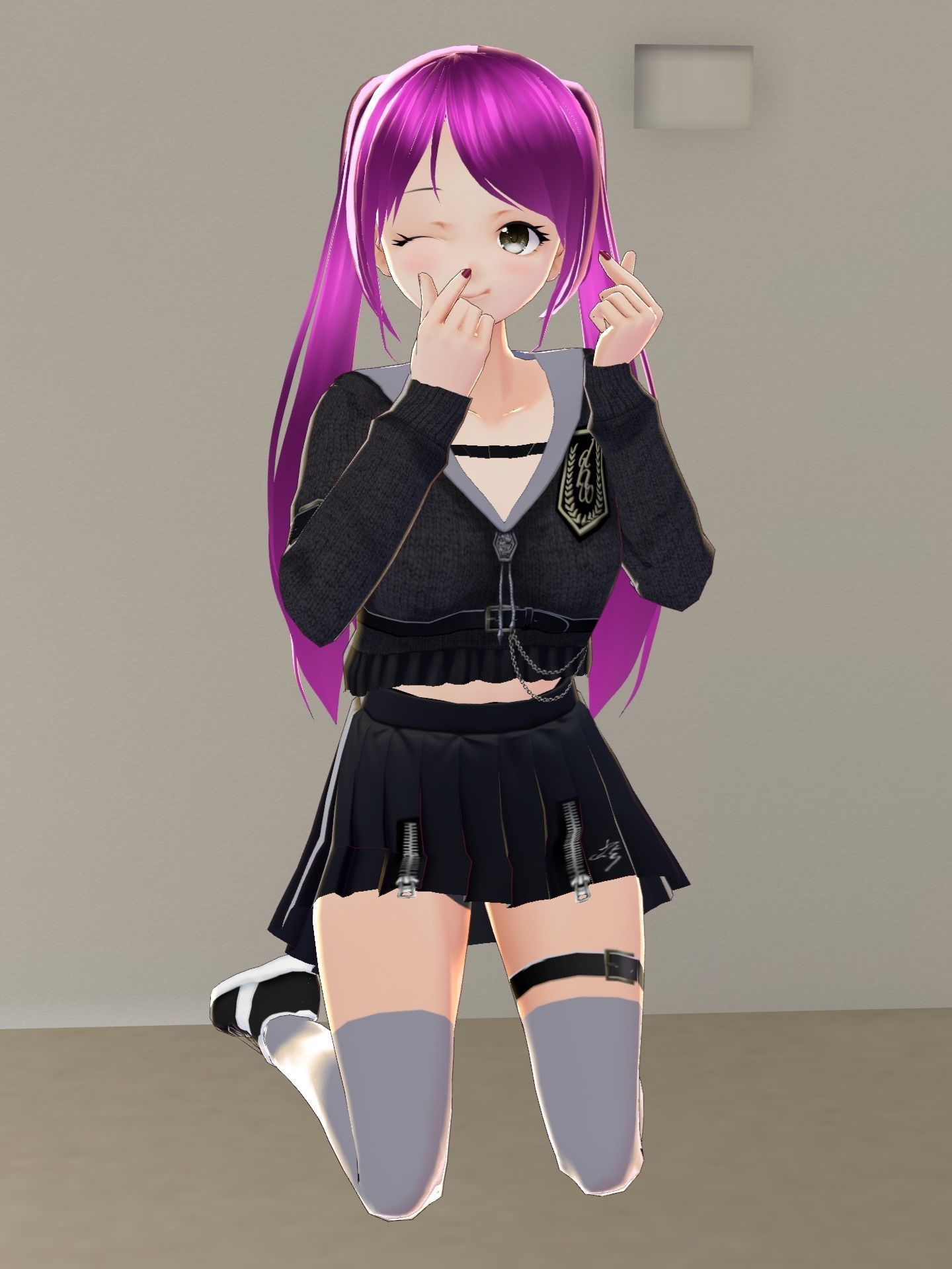 Anime Girl 3D model_6