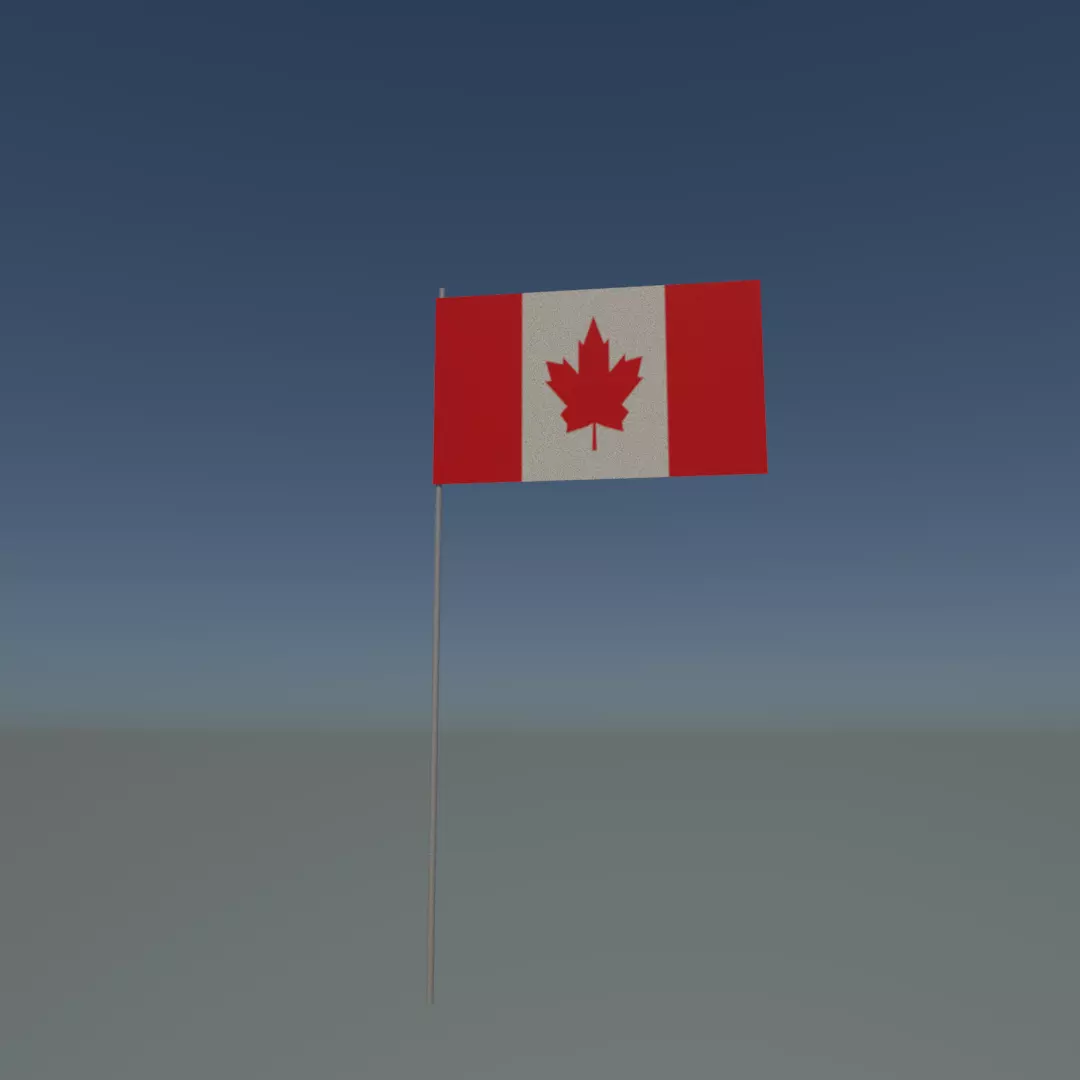 Canada flag Low-poly 3D model