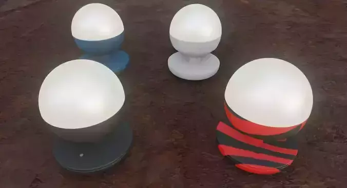 Round Table Lamp 3D Model Low-poly 3D model