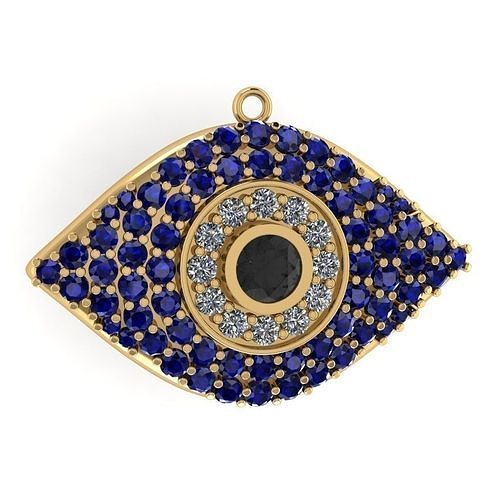 Pave Evil Eye Pendant  3D print model