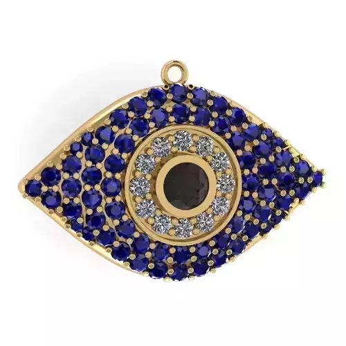 Pave Evil Eye Pendant 