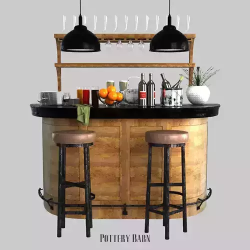 Pottery barn Lawrence Demilune Bar Cabinet