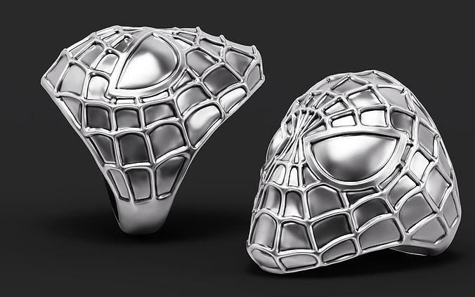 Spider-Man ring Silver Gold  Print 3D print model