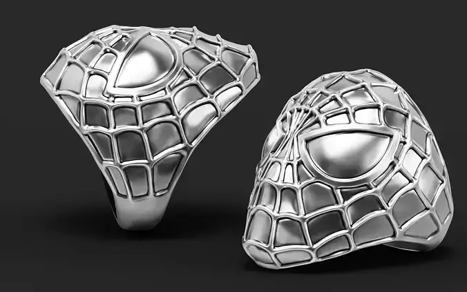 Spider-Man ring Silver Gold  Print 3D print model