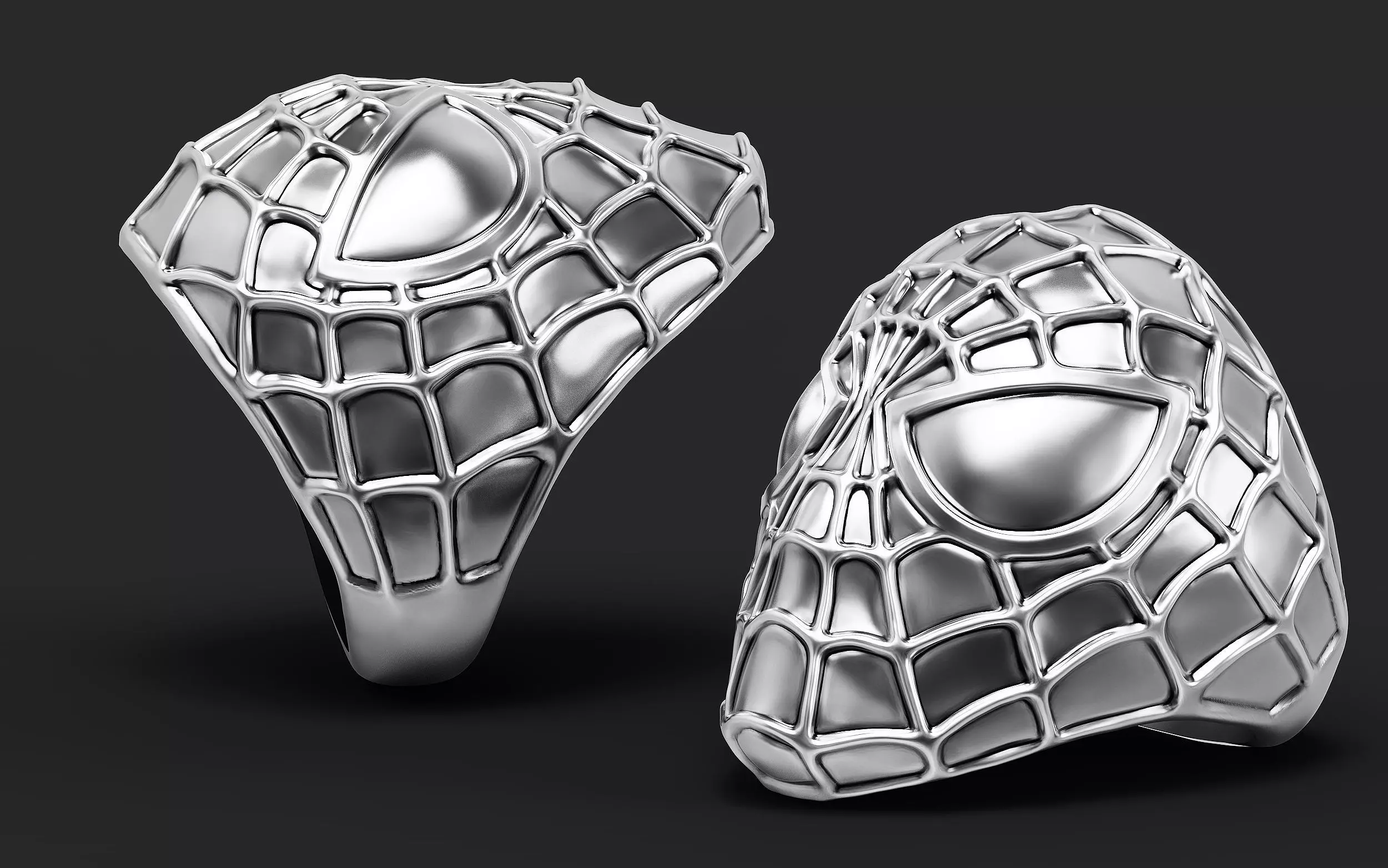 Spider-Man ring Silver Gold Print 3D print model