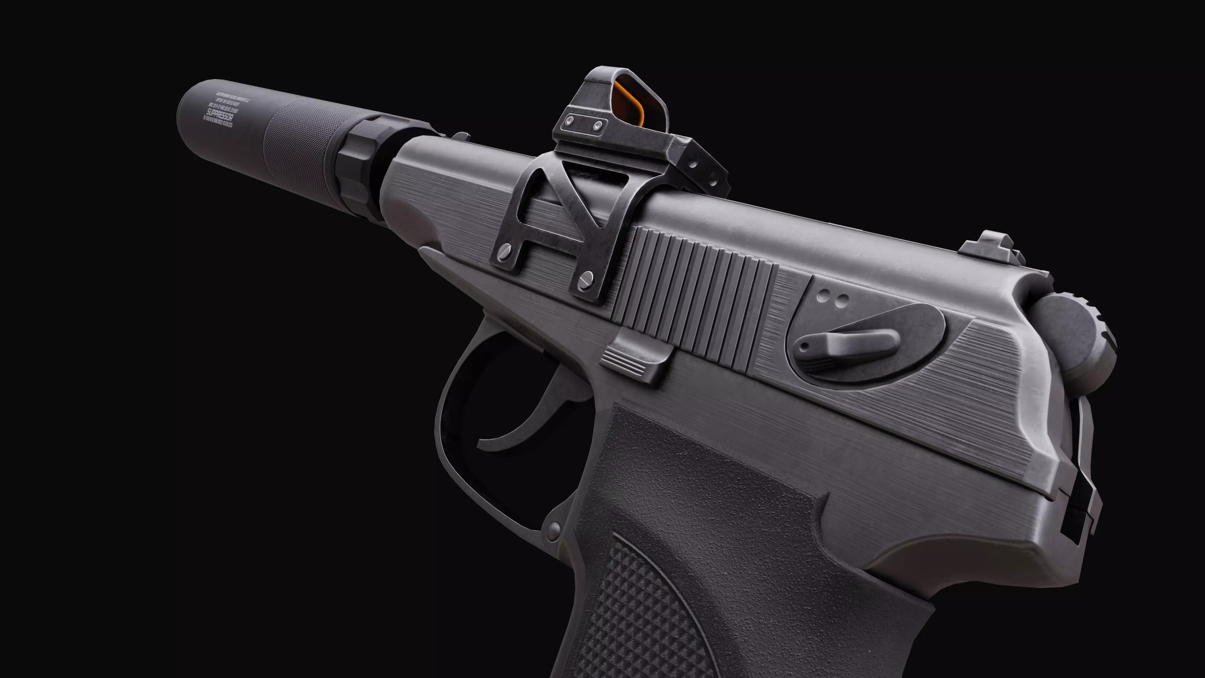 Lowpoly Game-Ready Makarov-pm 4K PBR textures Model Free low-poly 3D model