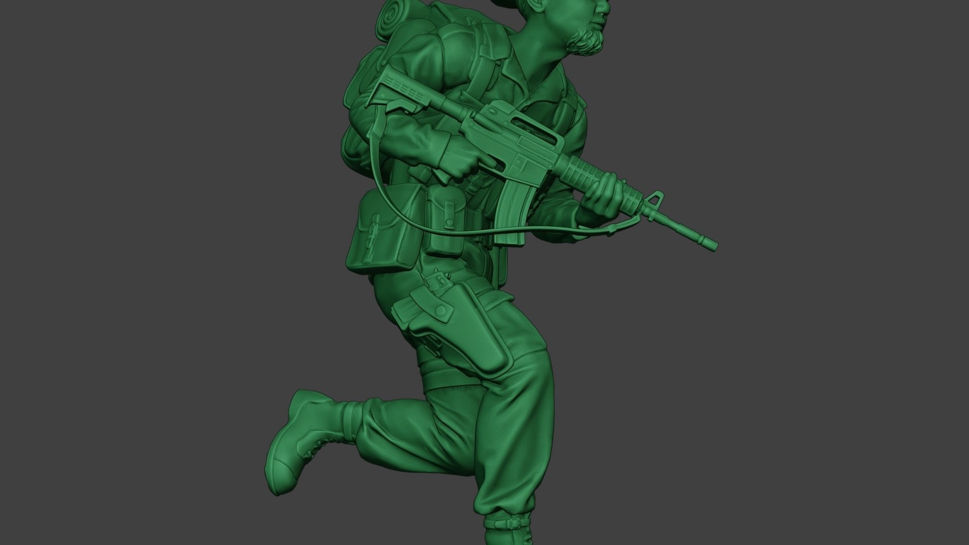 Modern Jungle Soldier Run MJS1 3D print model_29