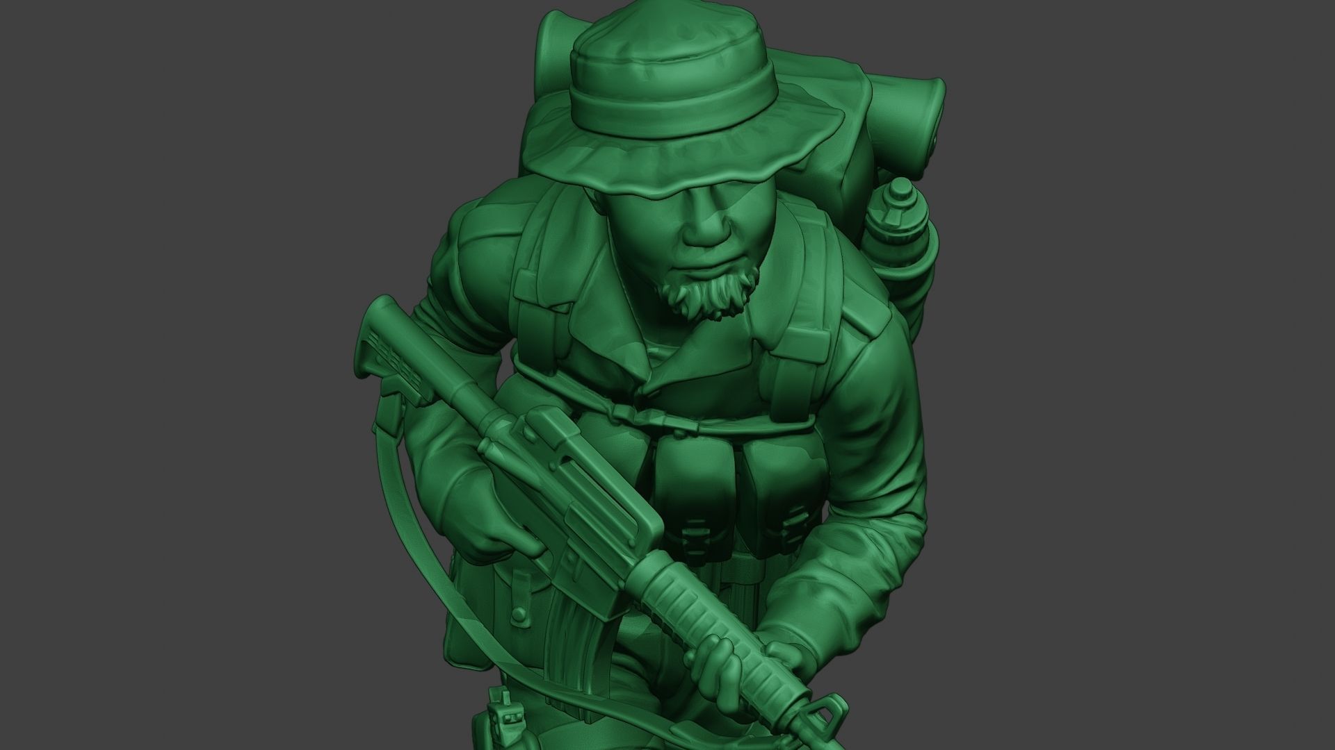 Modern Jungle Soldier Run MJS1 3D print model_19