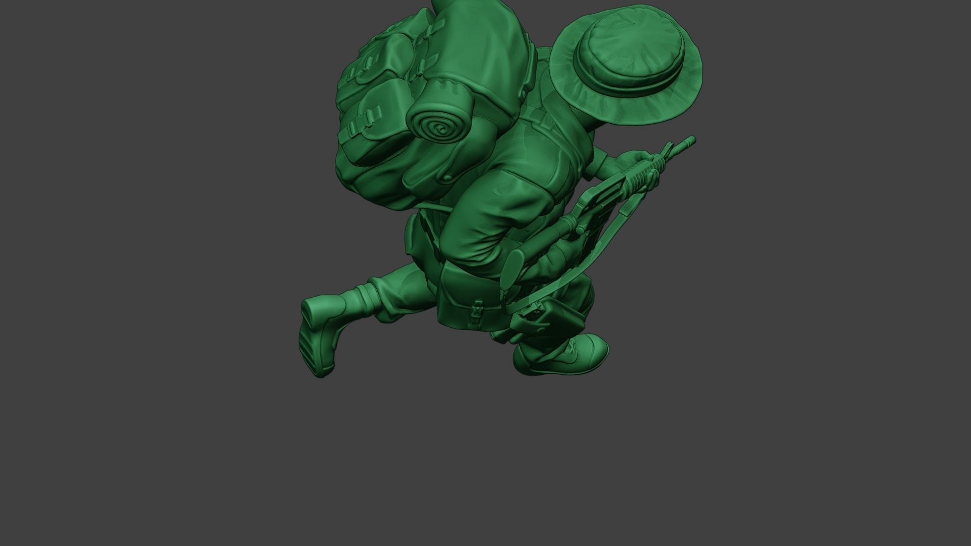 Modern Jungle Soldier Run MJS1 3D print model_23