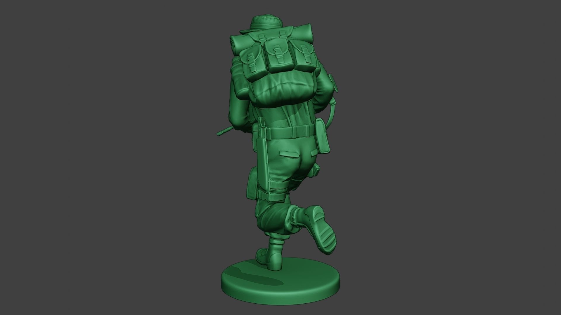 Modern Jungle Soldier Run MJS1 3D print model_5