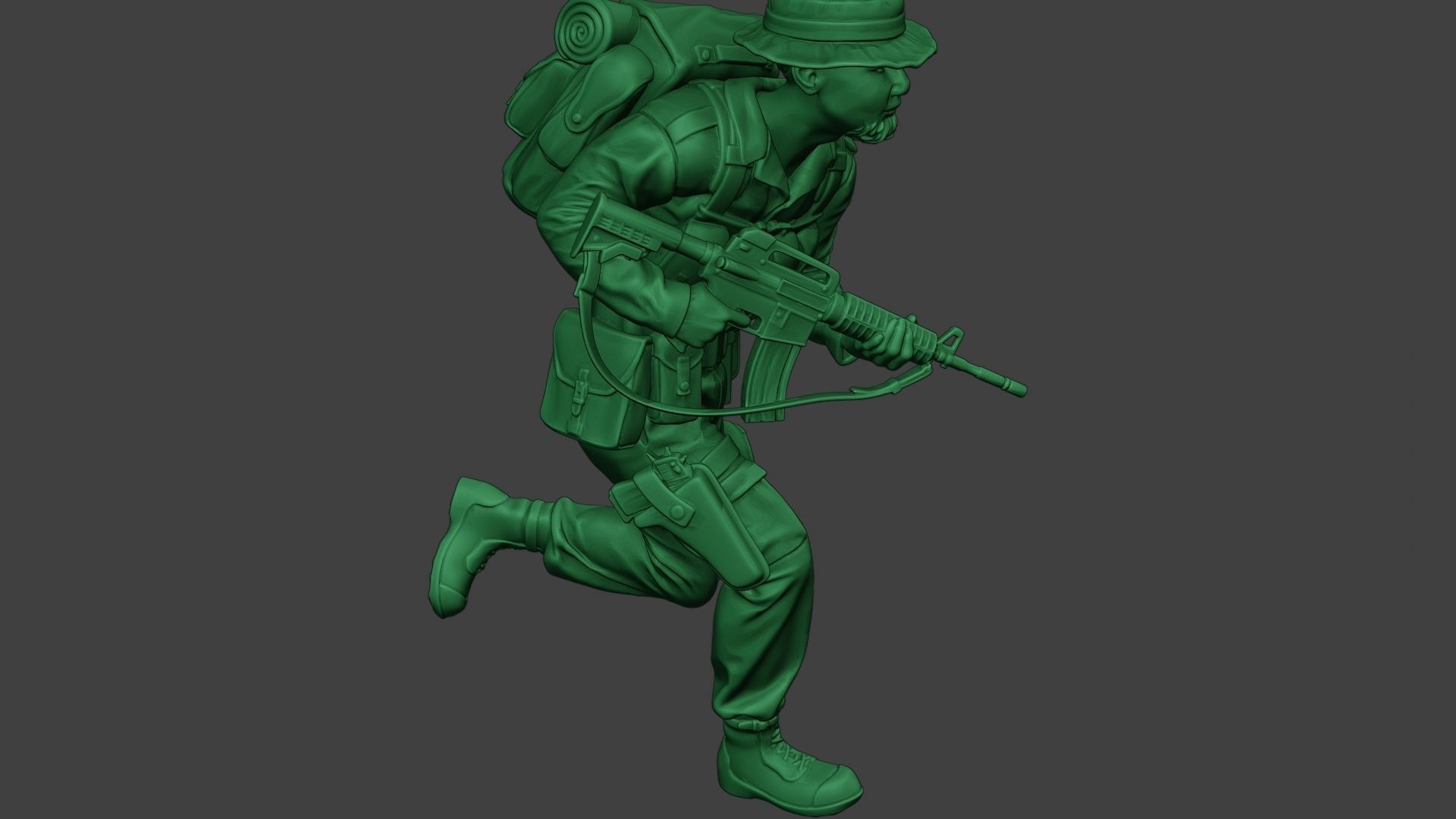 Modern Jungle Soldier Run MJS1 3D print model_30