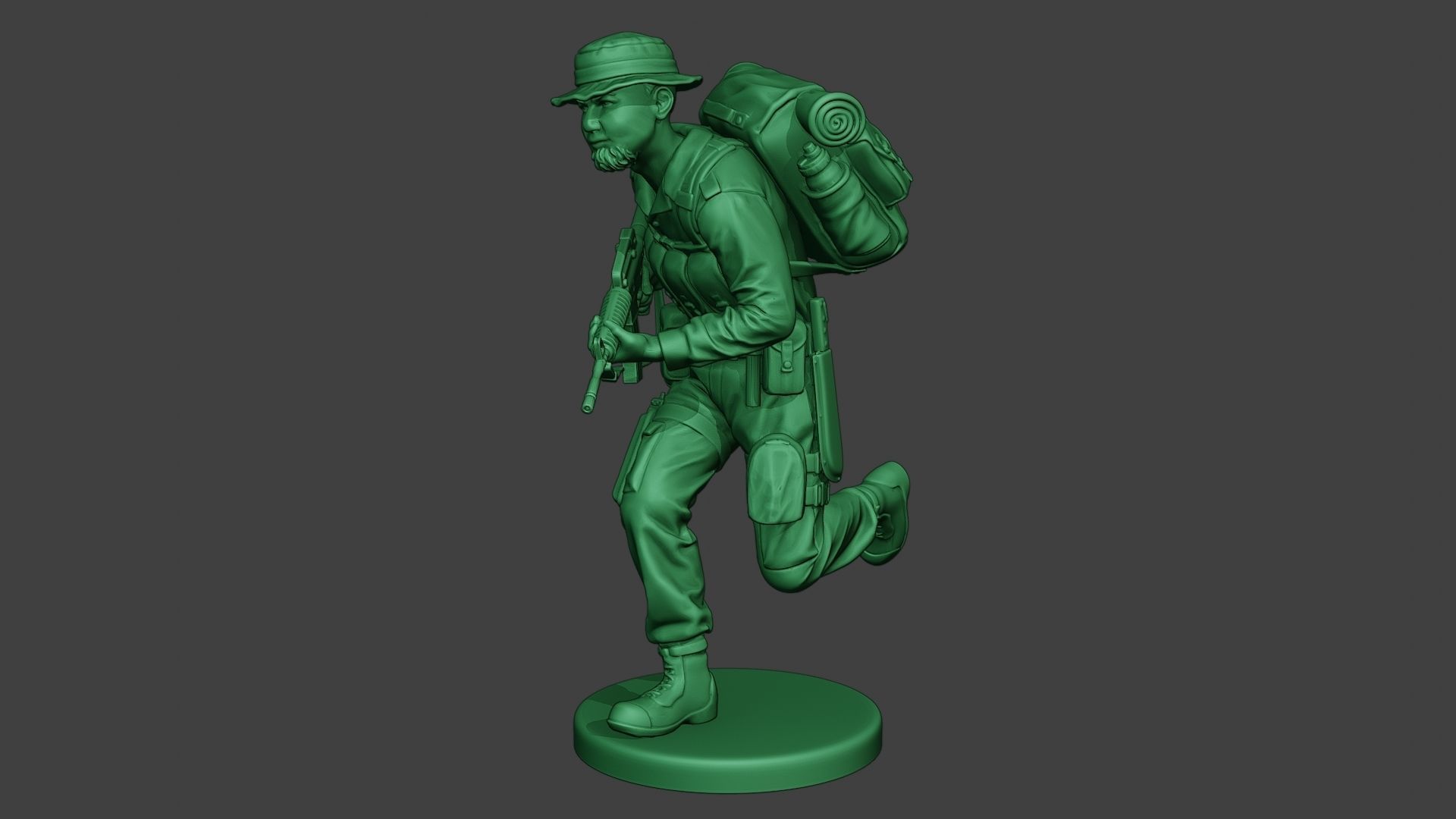 Modern Jungle Soldier Run MJS1 3D print model_2