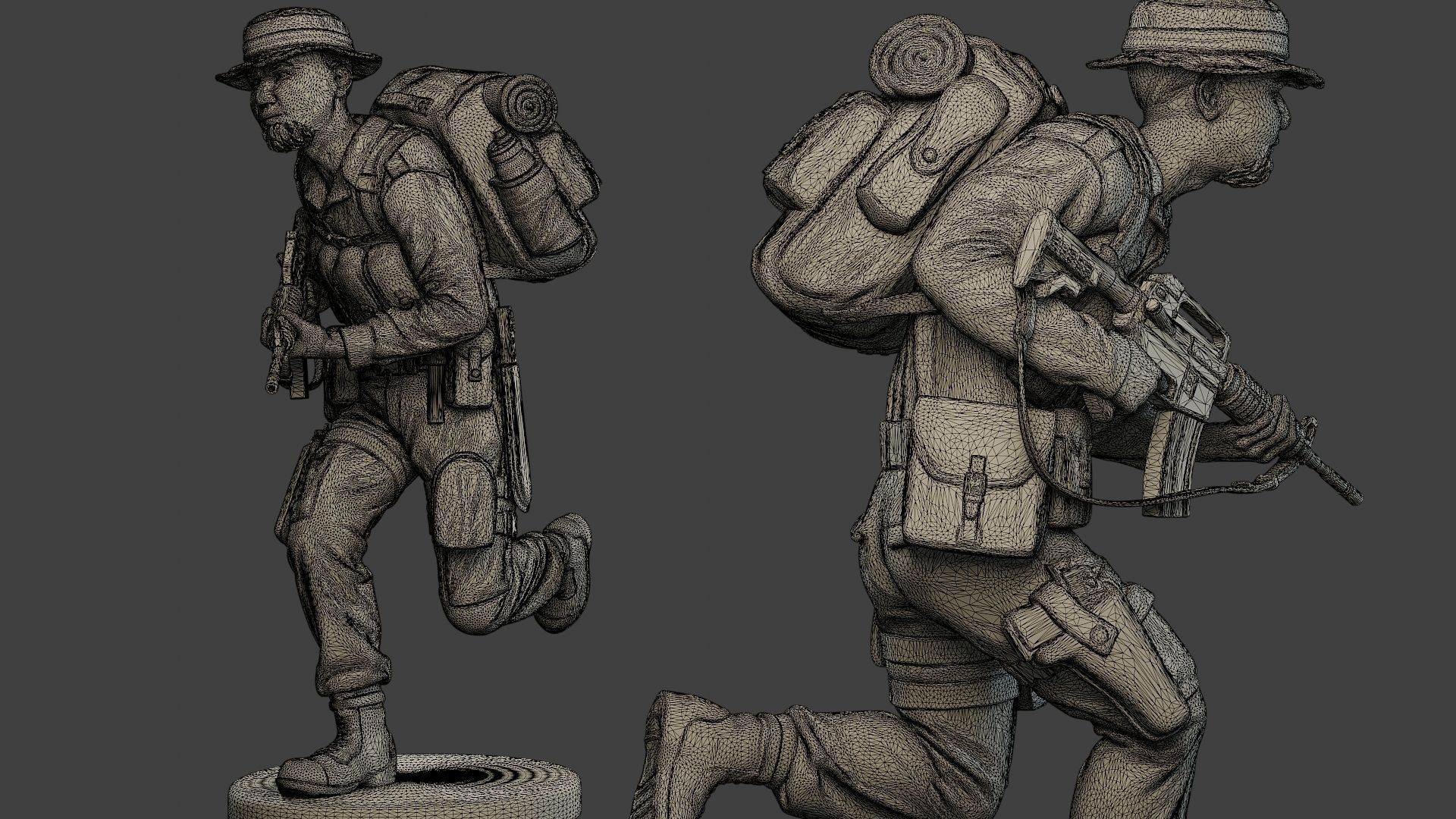 Modern Jungle Soldier Run MJS1 3D print model_12