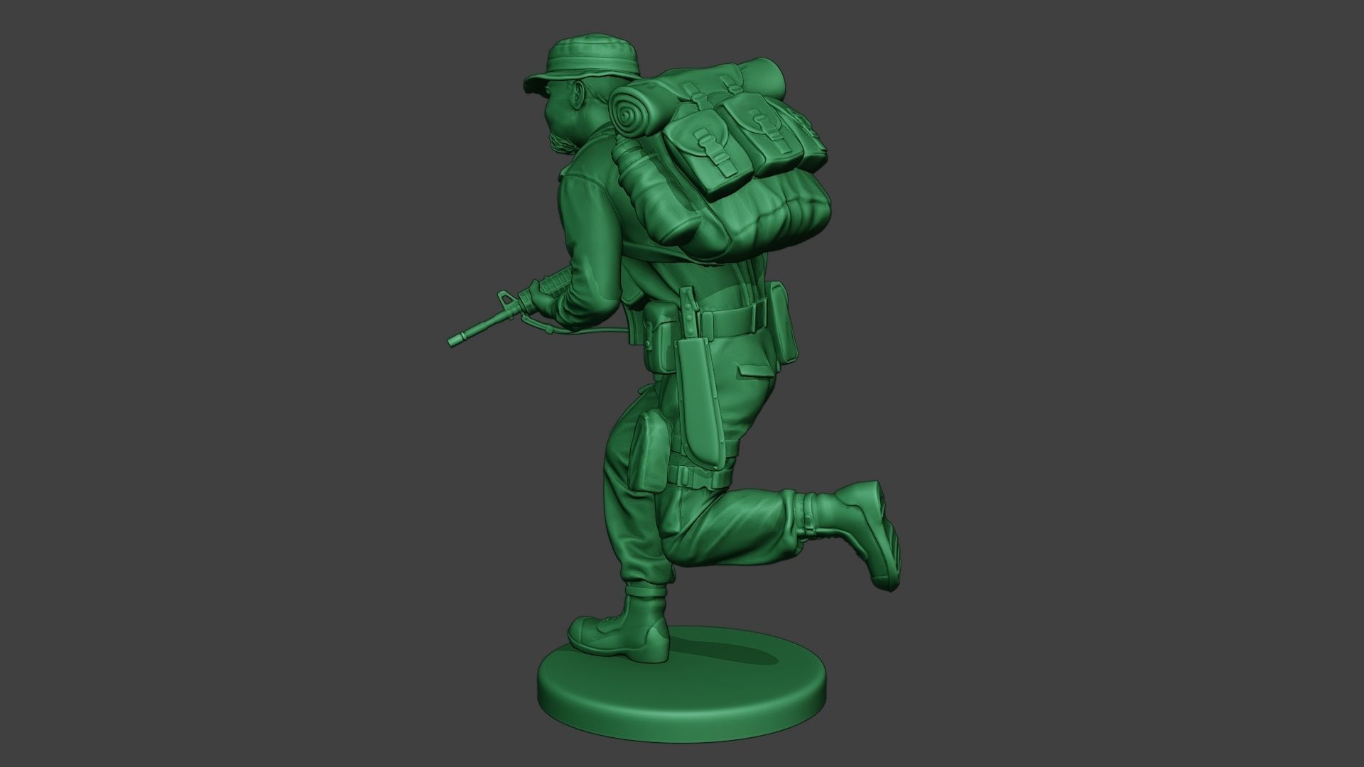 Modern Jungle Soldier Run MJS1 3D print model_4