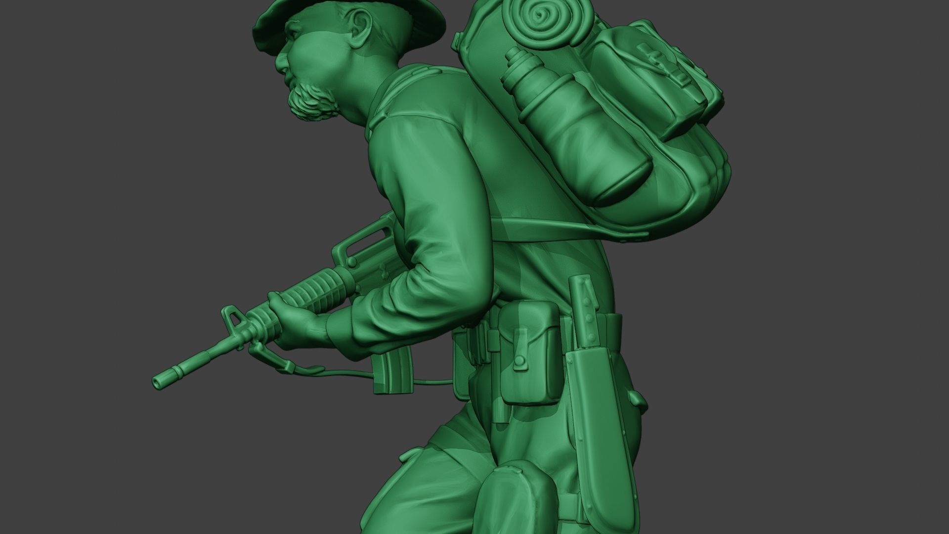 Modern Jungle Soldier Run MJS1 3D print model_17
