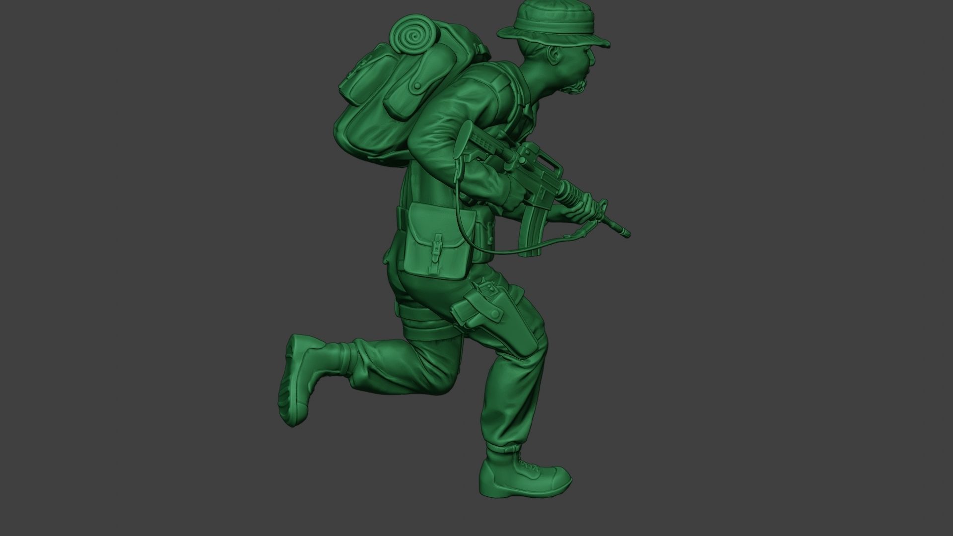 Modern Jungle Soldier Run MJS1 3D print model_31