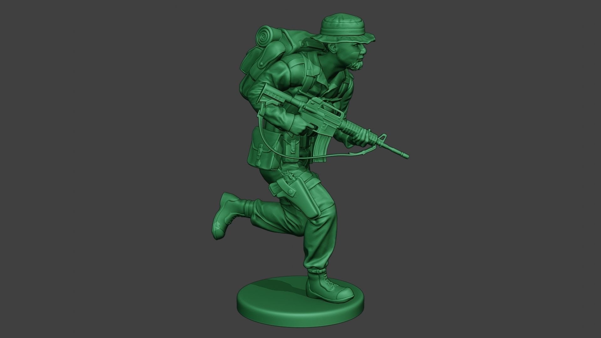 Modern Jungle Soldier Run MJS1 3D print model_9