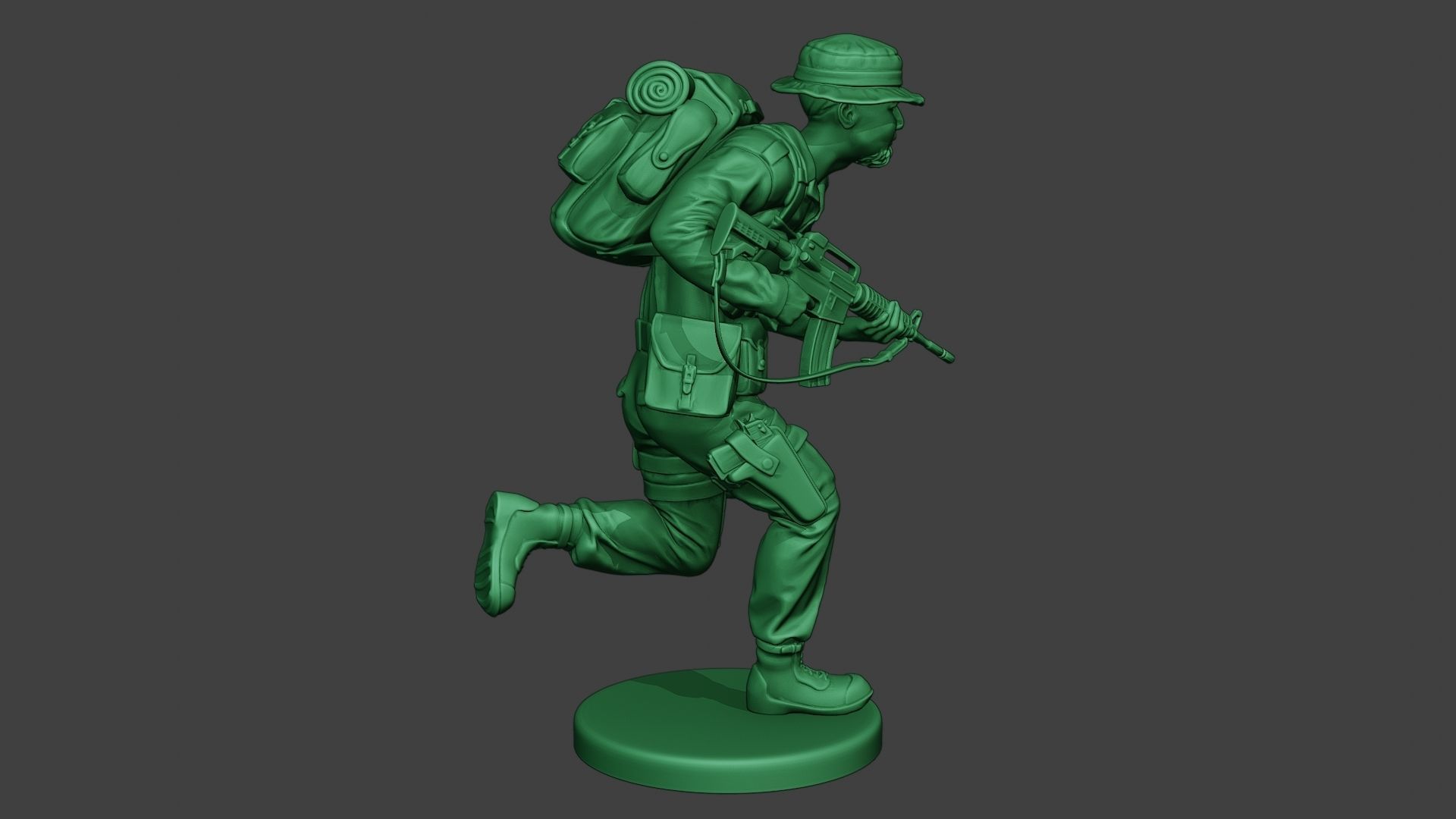 Modern Jungle Soldier Run MJS1 3D print model_8