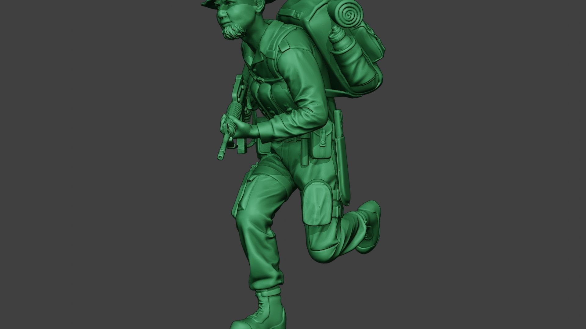 Modern Jungle Soldier Run MJS1 3D print model_27