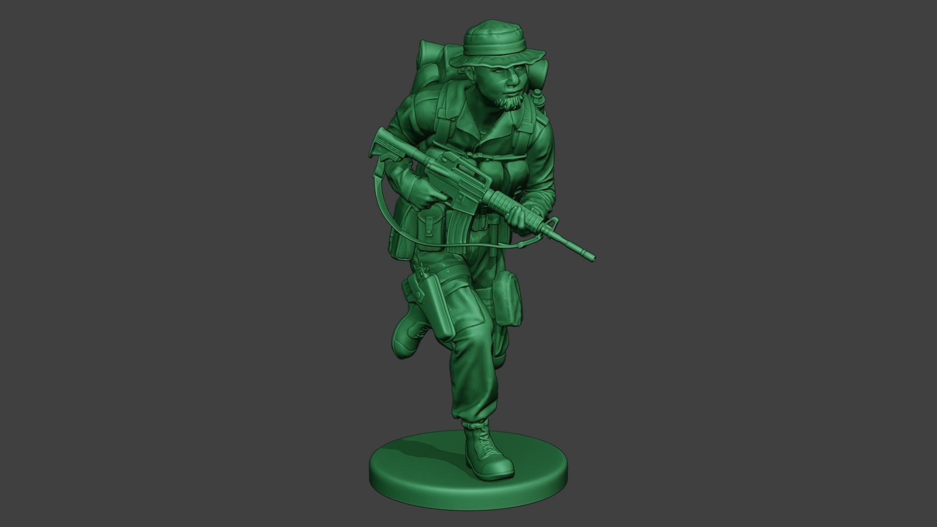 Modern Jungle Soldier Run MJS1 3D print model_10