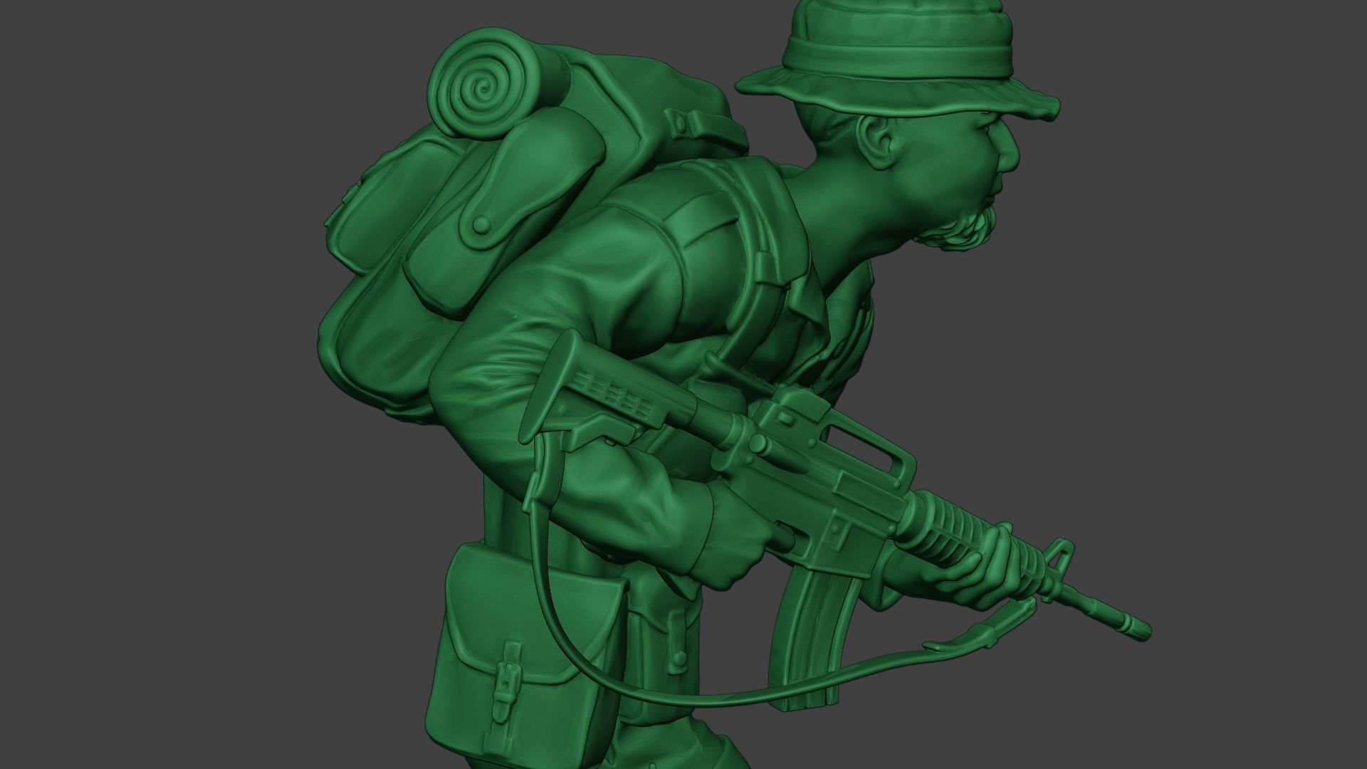 Modern Jungle Soldier Run MJS1 3D print model_20