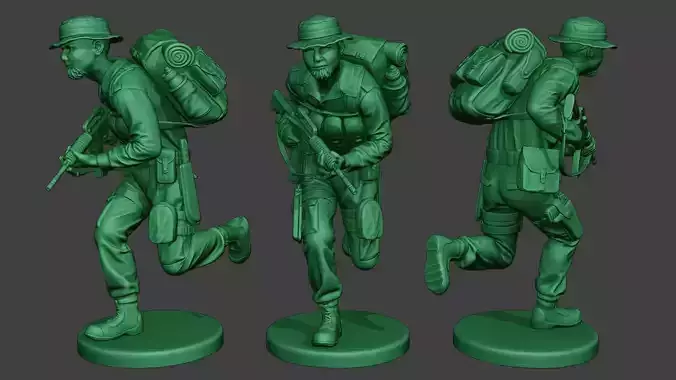 Modern Jungle Soldier Run MJS1 3D print model
