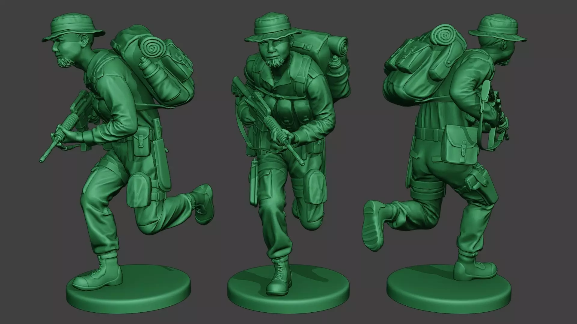 Modern Jungle Soldier Run MJS1 3D print model_0