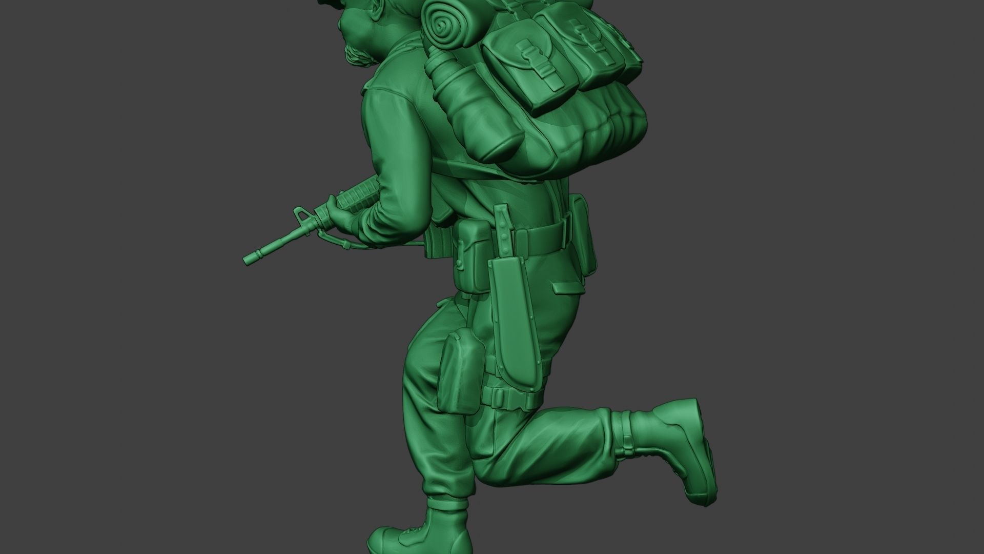 Modern Jungle Soldier Run MJS1 3D print model_26