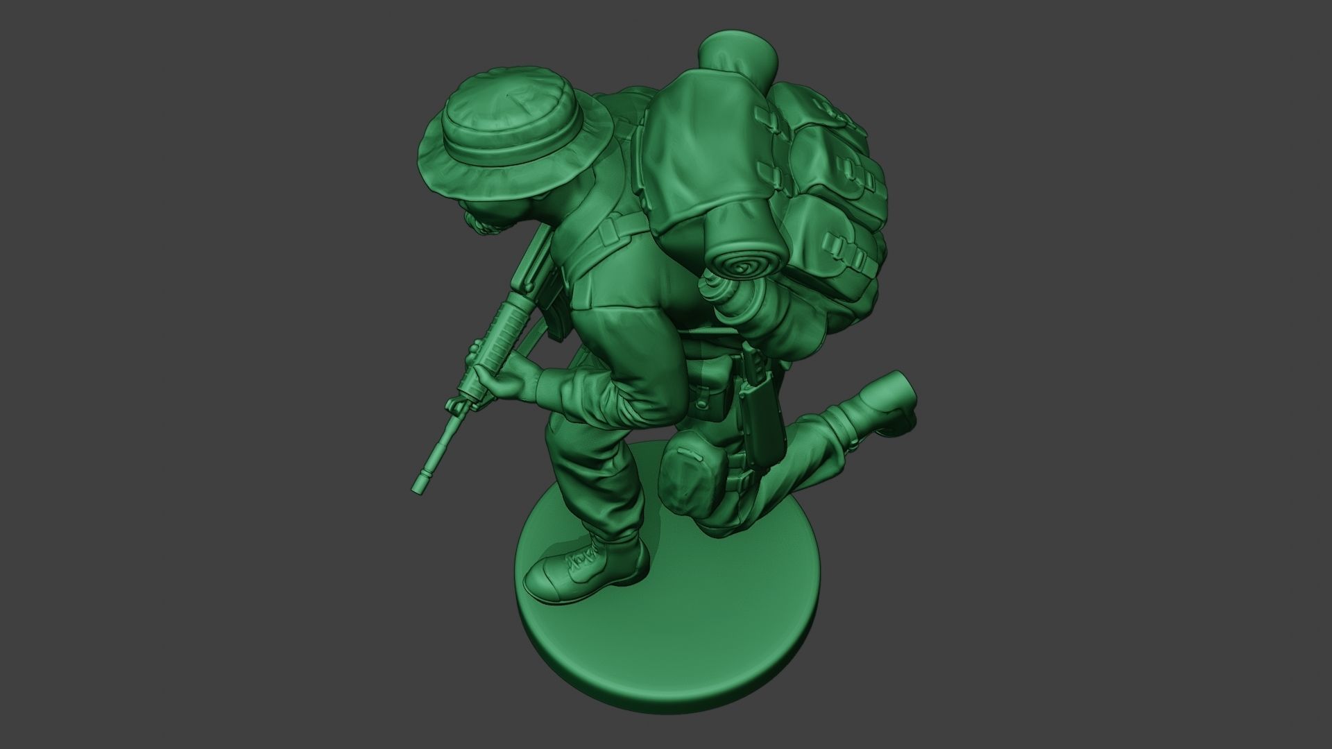 Modern Jungle Soldier Run MJS1 3D print model_15