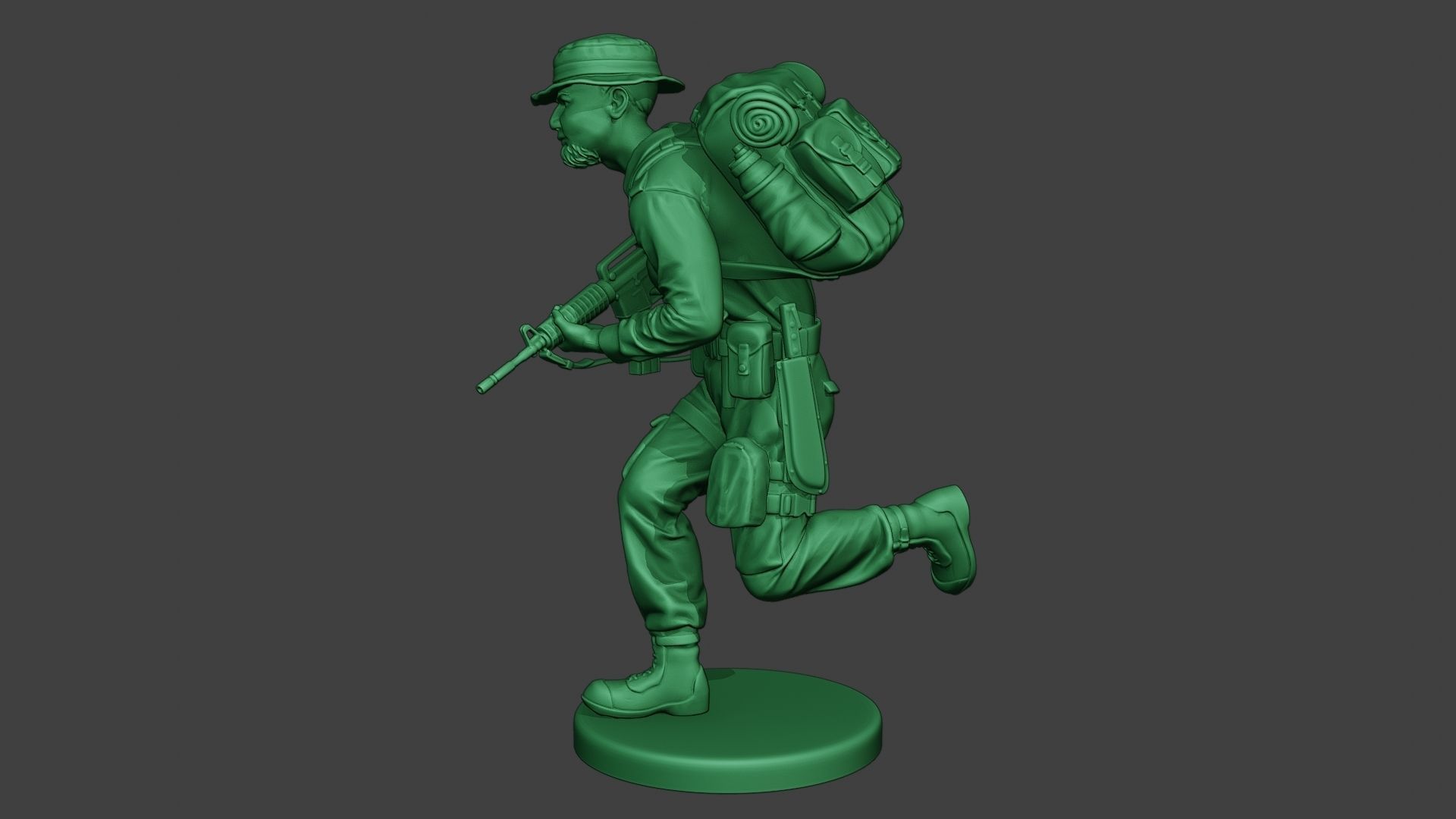 Modern Jungle Soldier Run MJS1 3D print model_3