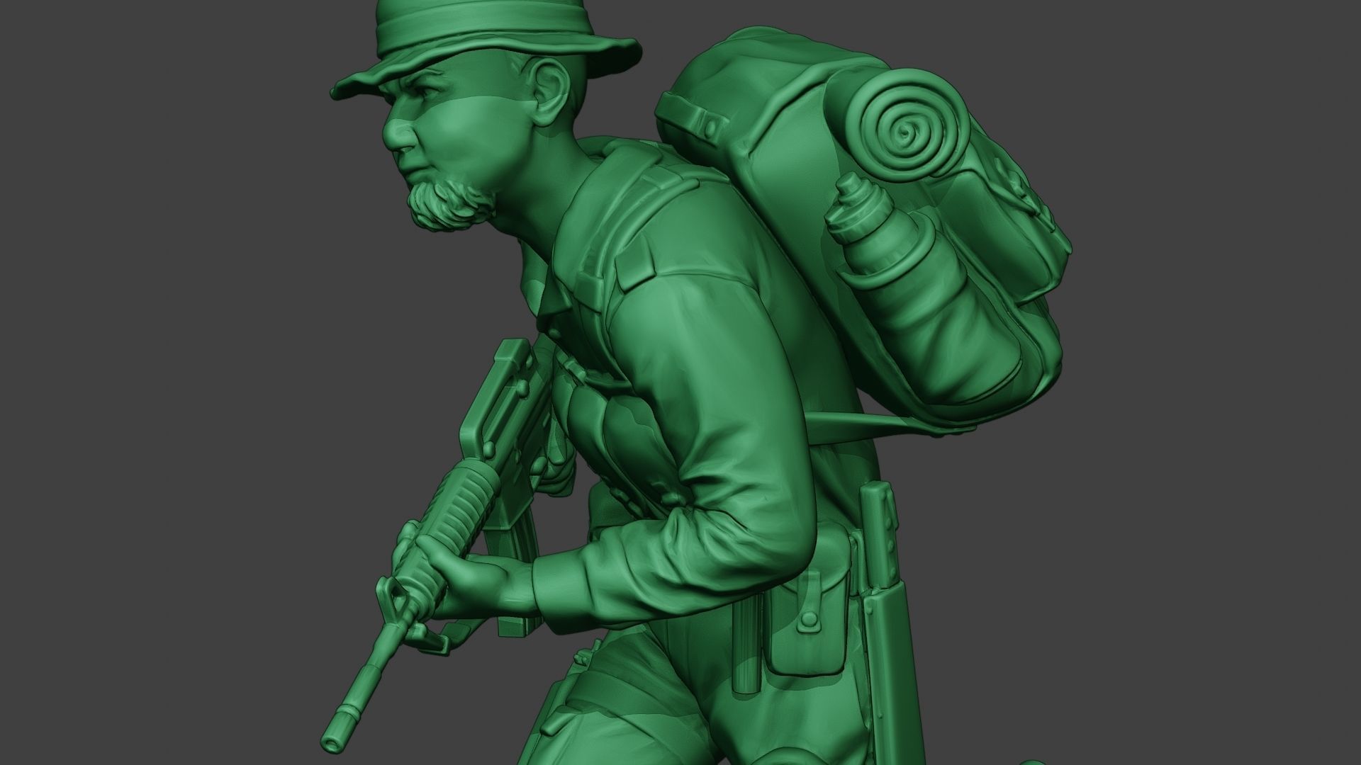 Modern Jungle Soldier Run MJS1 3D print model_18