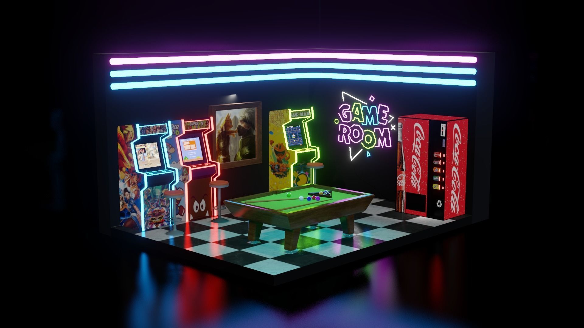 Arcade - Game Room 3D model_1