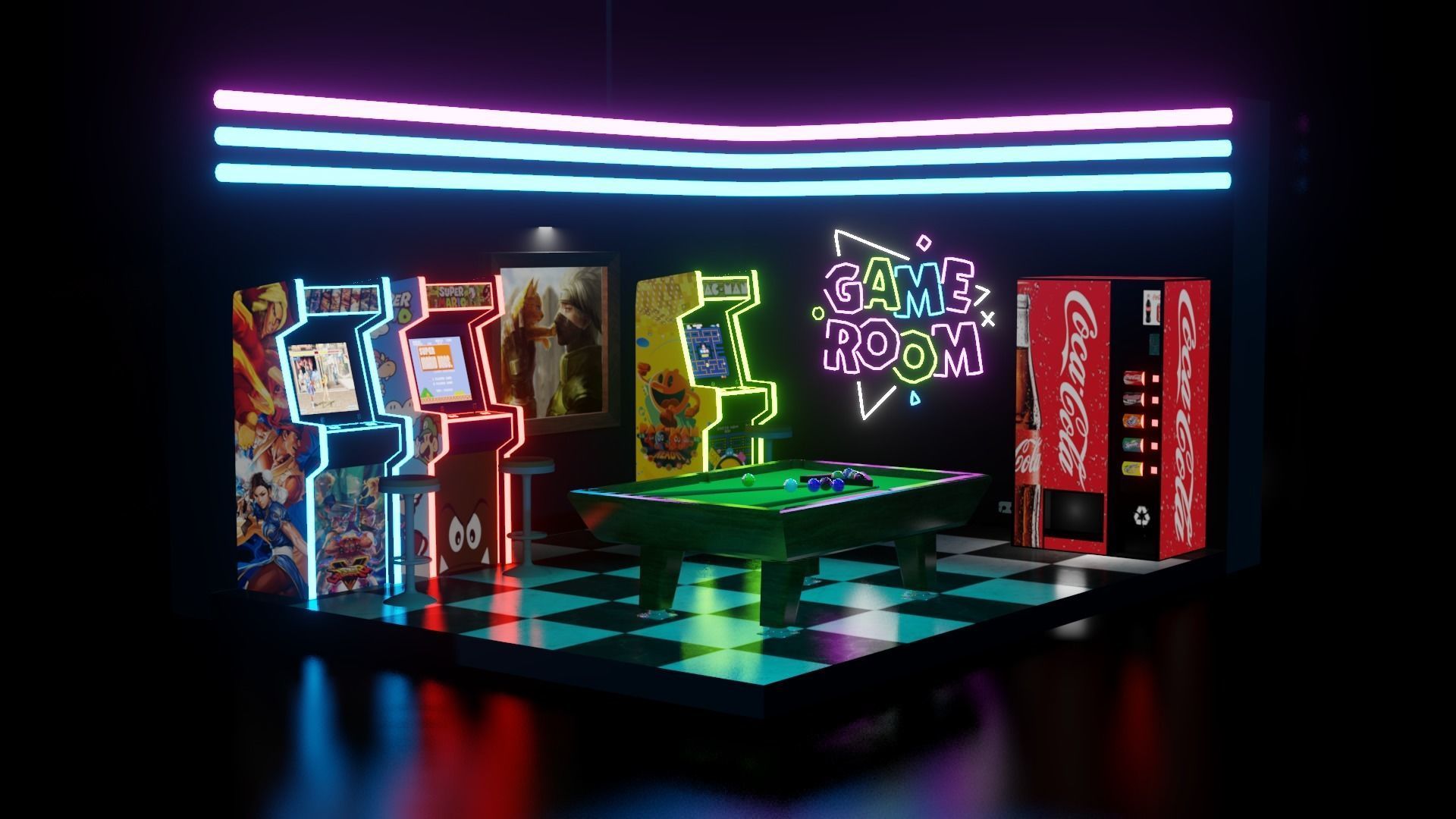 Arcade - Game Room 3D model_2