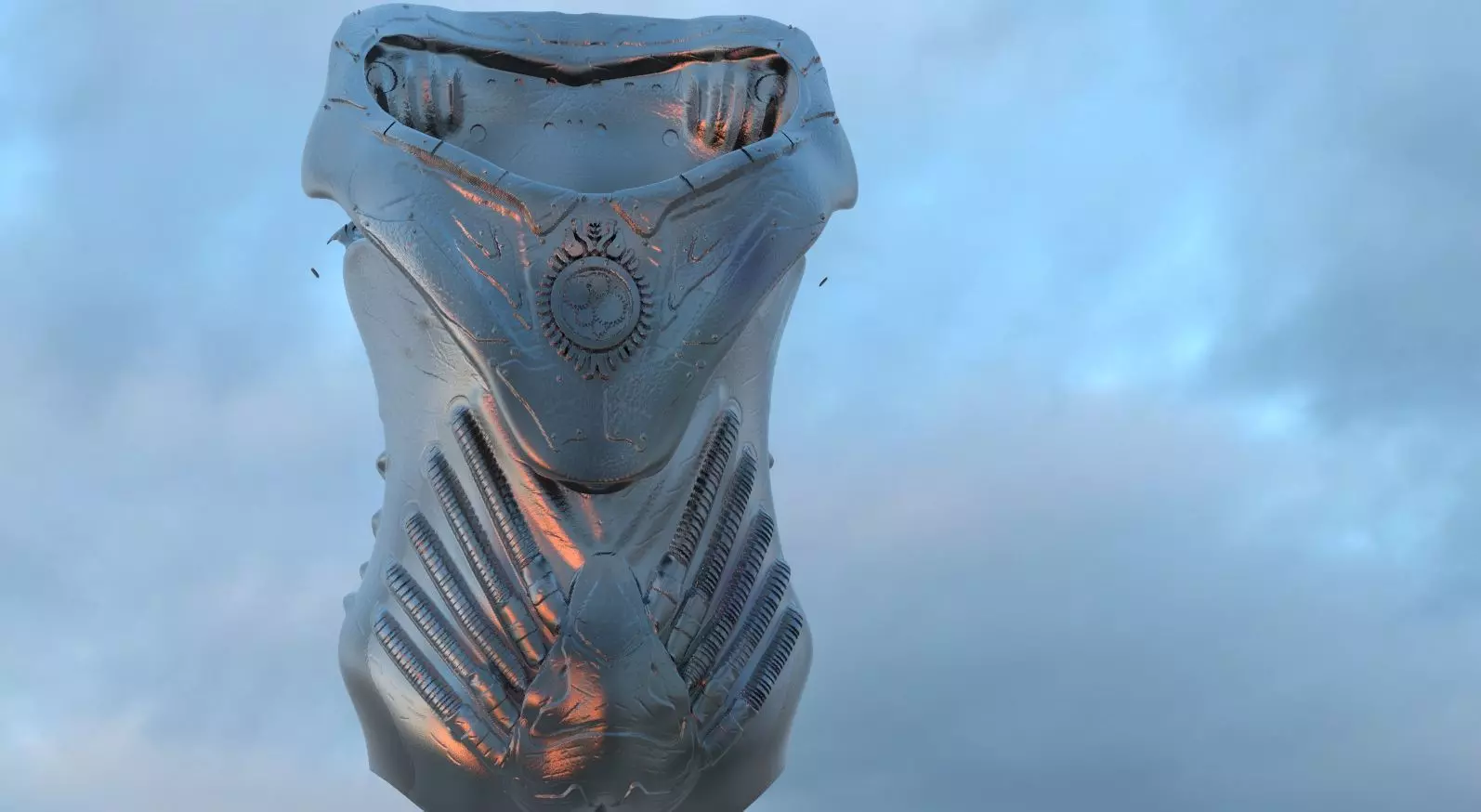 Space suit Equipment armour 3D model_0