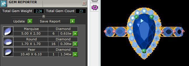 Pear Marquise Stone Ring 3D print model_10
