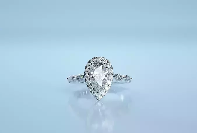 Pear Marquise Stone Ring 3D print model