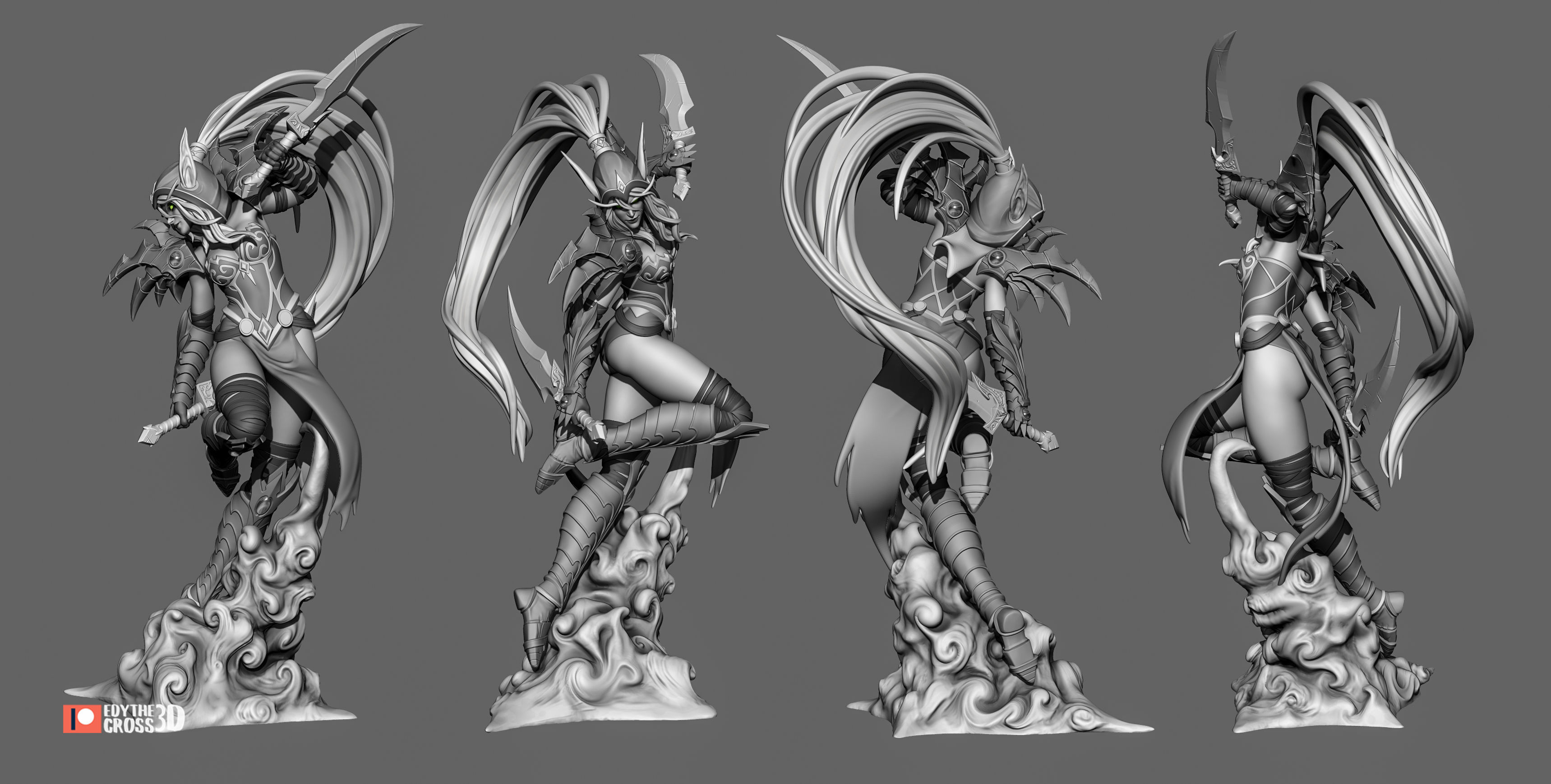 Valeera Sanguinar - World of Warcraft 3D print model_1