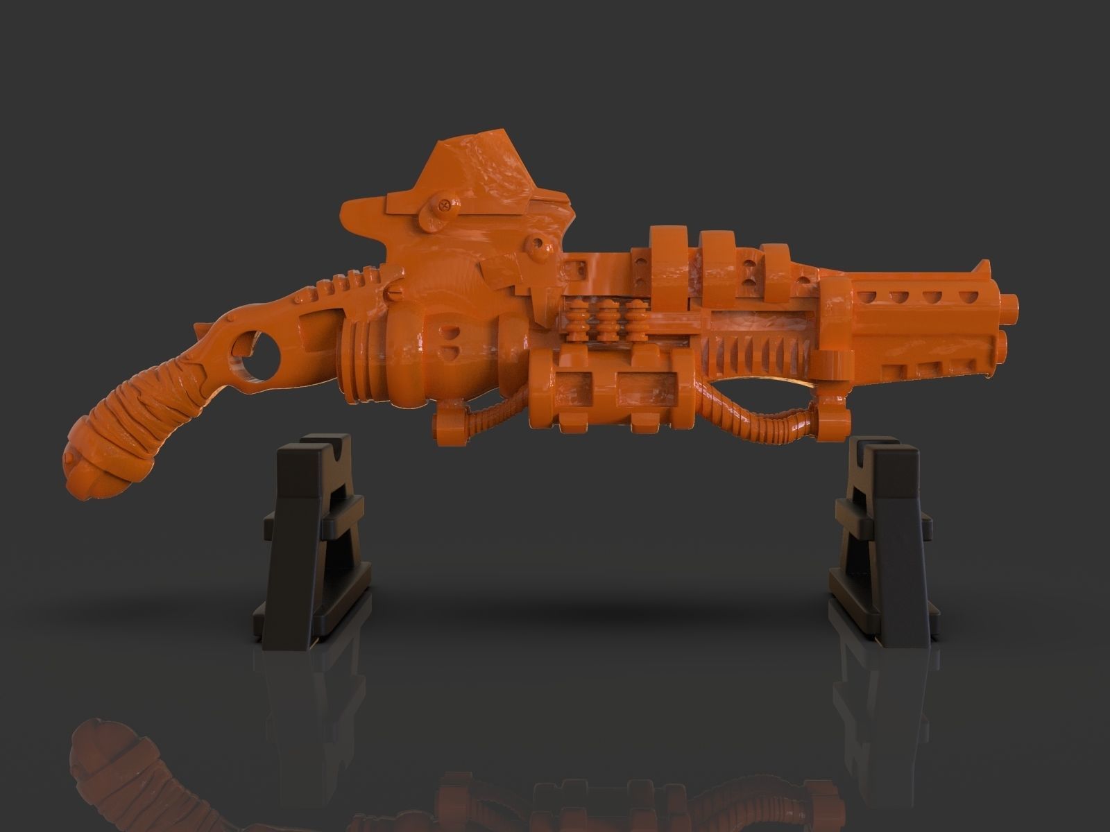 Stylized Sci-Fi Shotgun Sculpture 3D print model_15