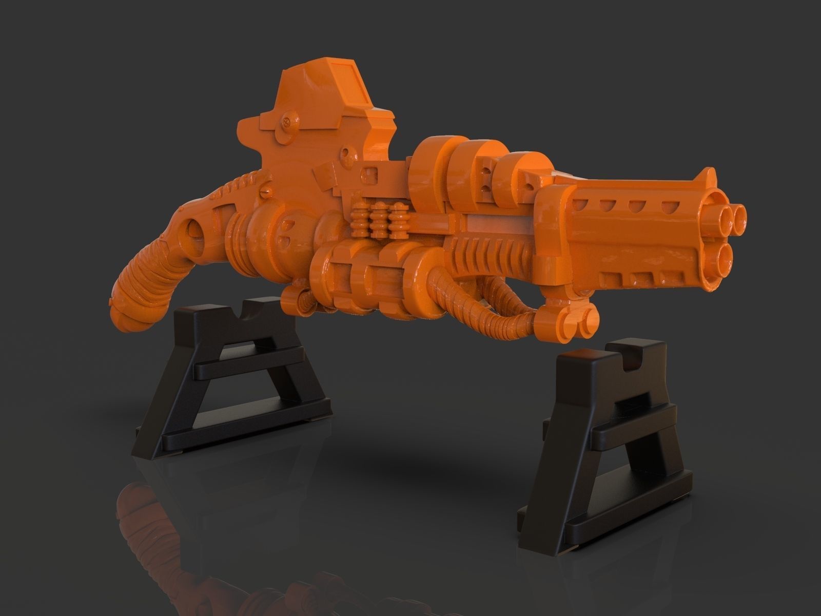 Stylized Sci-Fi Shotgun Sculpture 3D print model_16