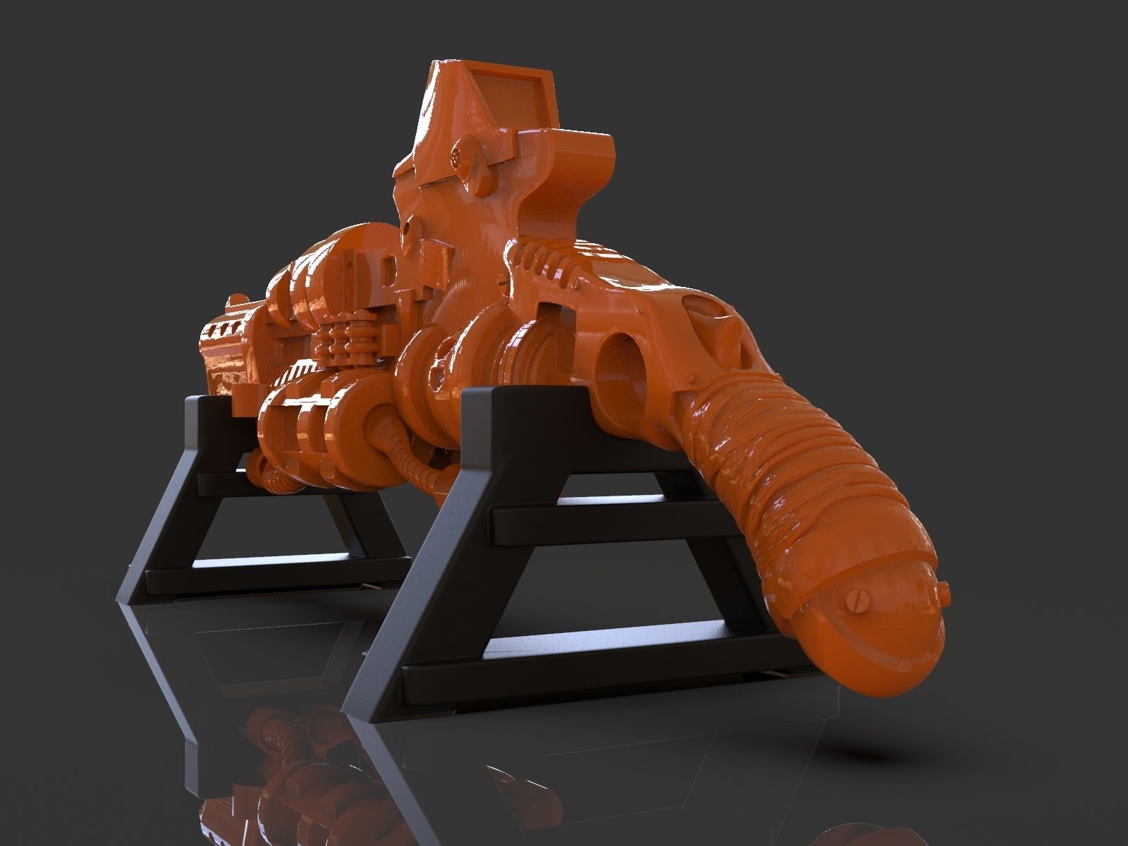 Stylized Sci-Fi Shotgun Sculpture 3D print model_6