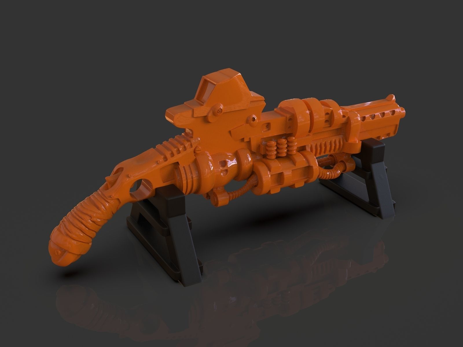 Stylized Sci-Fi Shotgun Sculpture 3D print model_14