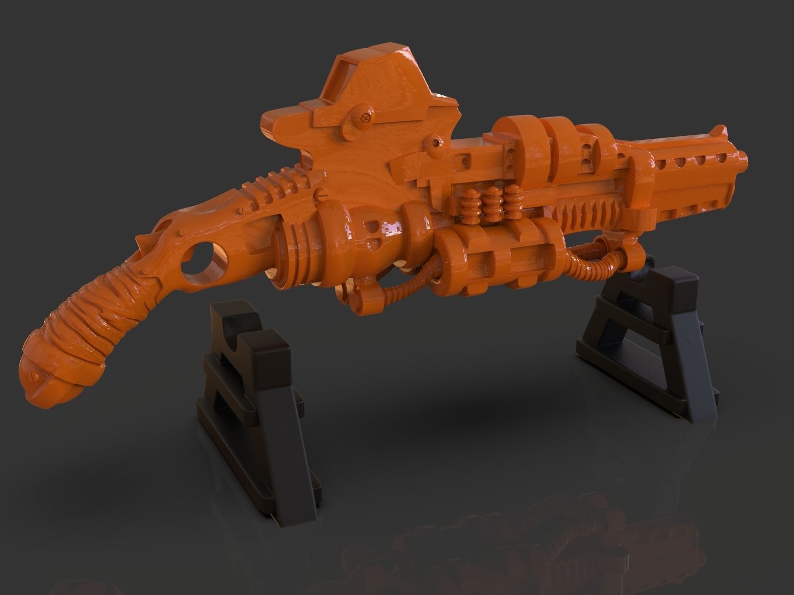Stylized Sci-Fi Shotgun Sculpture 3D print model_19