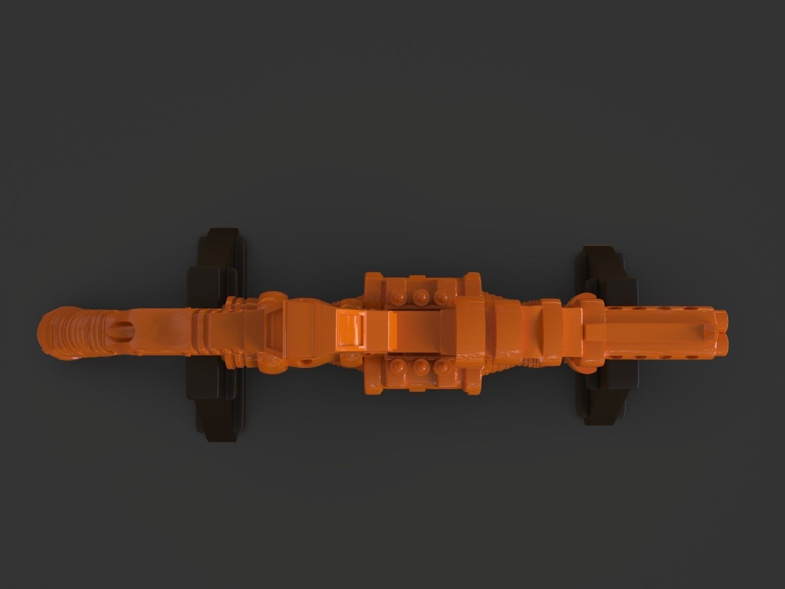 Stylized Sci-Fi Shotgun Sculpture 3D print model_10