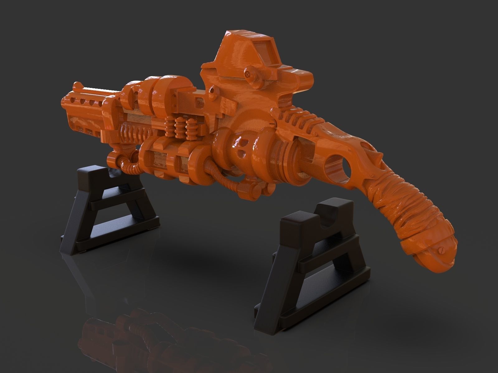 Stylized Sci-Fi Shotgun Sculpture 3D print model_18